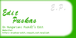 edit puskas business card